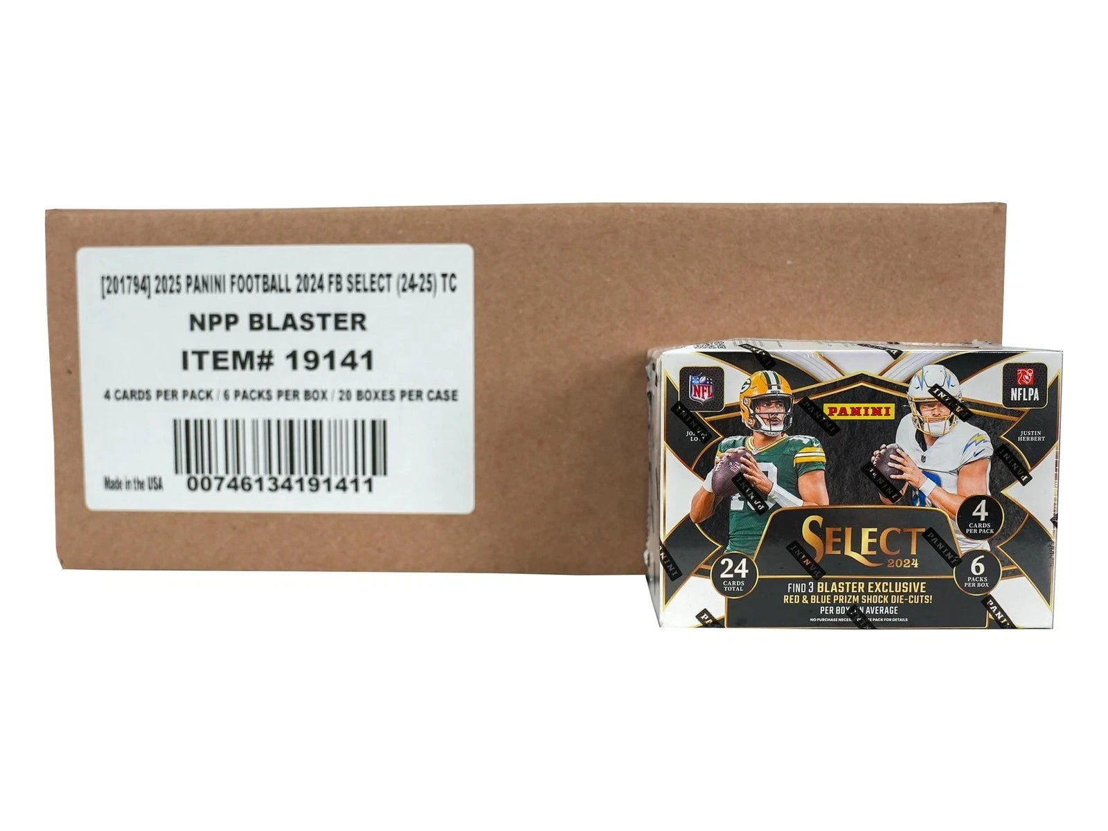 2024 Panini Select Football 6-Pack Blaster 20-Box Case (Red & Blue Prizms)