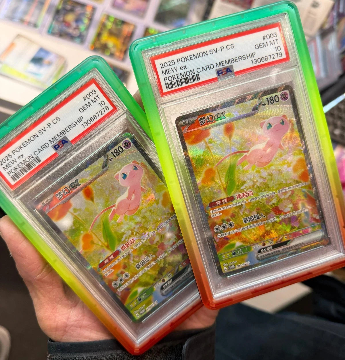 Pokémon TCG: Sequential 2025 S-Chinese SV-P Promo Pokémon Membership Mew EX PSA 10