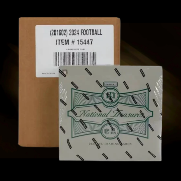 2023 NATIONAL TREASURES FOOTBALL - SEALED - 4 BOX HOBBY CASE